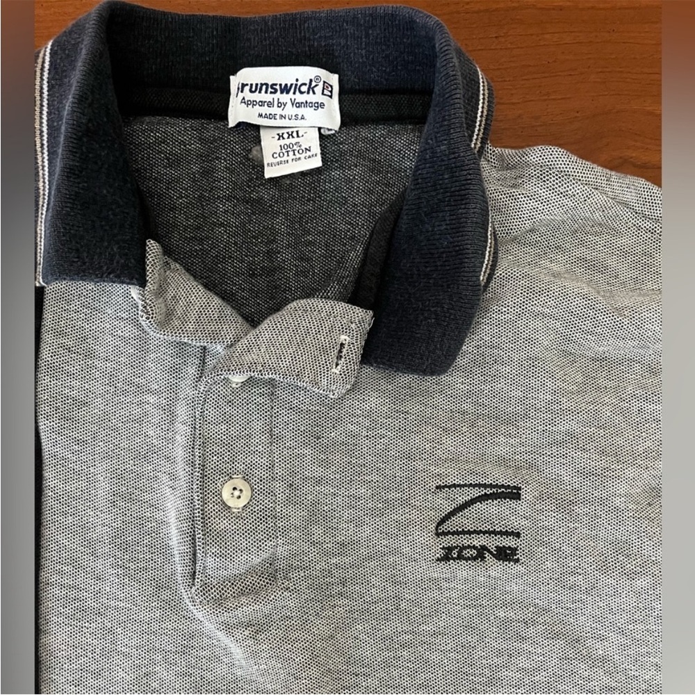 🎳 Vintage Brunswick Zone Bowling Polo XXL – USA Made Colorblock 90s Shirt